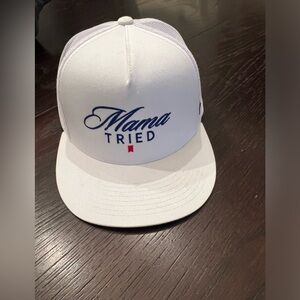 Mad Hatter Company Mama Tried ball cap, white